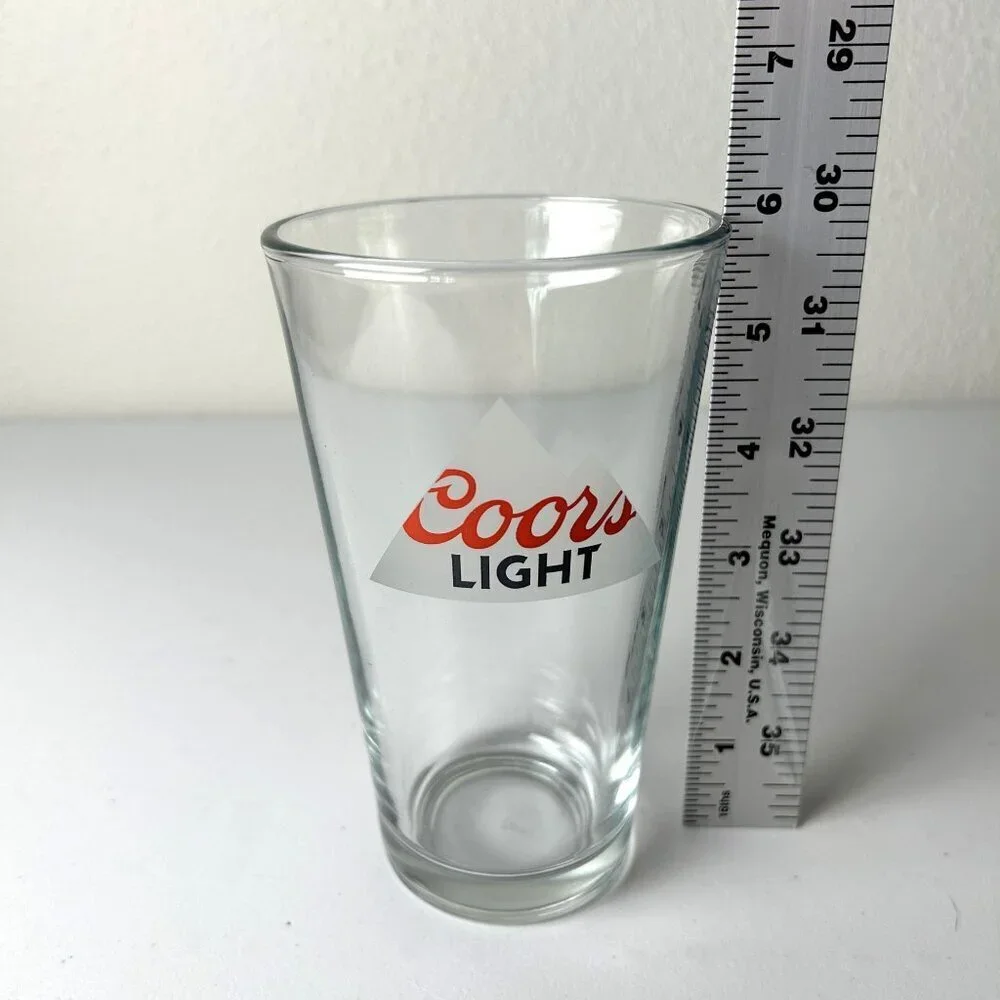 Coors‎ Light Pint Glass Beer Logo Barware